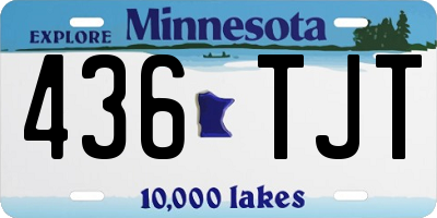 MN license plate 436TJT