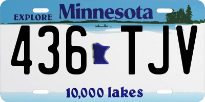 MN license plate 436TJV