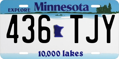 MN license plate 436TJY