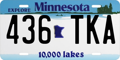 MN license plate 436TKA