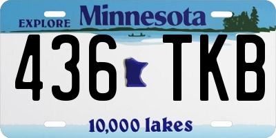 MN license plate 436TKB
