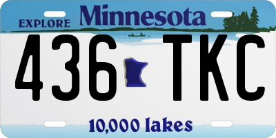 MN license plate 436TKC