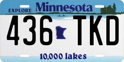 MN license plate 436TKD