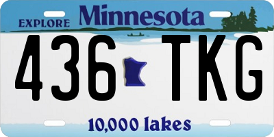 MN license plate 436TKG