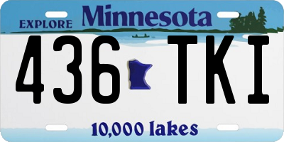 MN license plate 436TKI