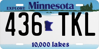 MN license plate 436TKL