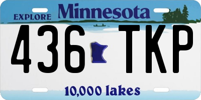 MN license plate 436TKP