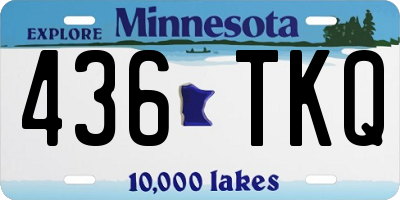 MN license plate 436TKQ