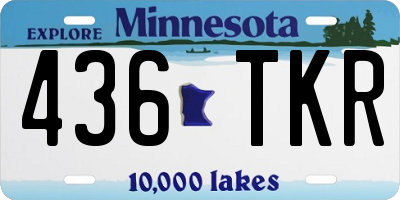 MN license plate 436TKR