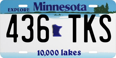 MN license plate 436TKS