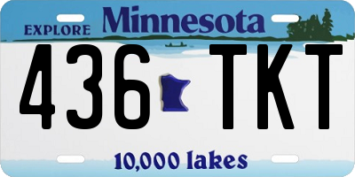 MN license plate 436TKT