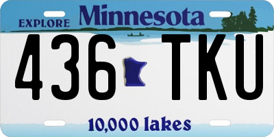MN license plate 436TKU