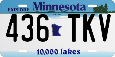 MN license plate 436TKV