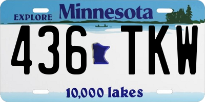MN license plate 436TKW