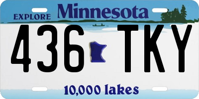 MN license plate 436TKY