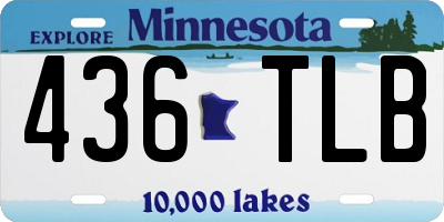 MN license plate 436TLB