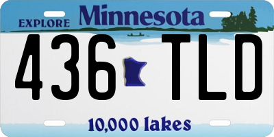 MN license plate 436TLD