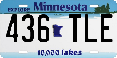 MN license plate 436TLE