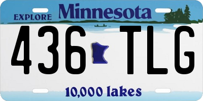 MN license plate 436TLG