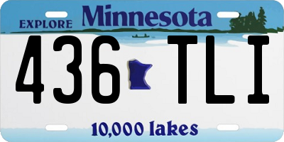 MN license plate 436TLI