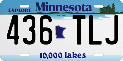 MN license plate 436TLJ