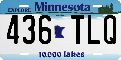 MN license plate 436TLQ