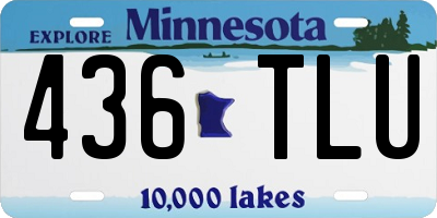 MN license plate 436TLU
