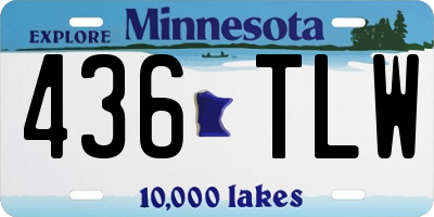 MN license plate 436TLW