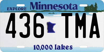 MN license plate 436TMA