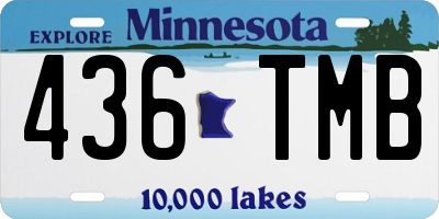 MN license plate 436TMB