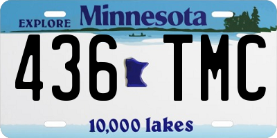 MN license plate 436TMC
