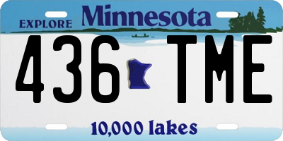 MN license plate 436TME