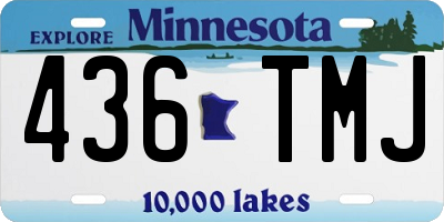 MN license plate 436TMJ