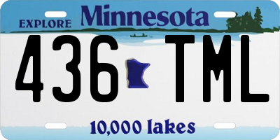 MN license plate 436TML