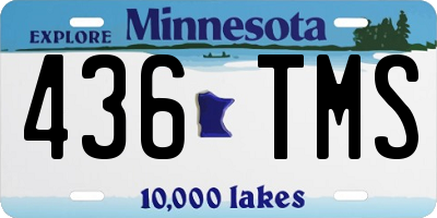 MN license plate 436TMS