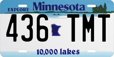 MN license plate 436TMT