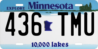 MN license plate 436TMU