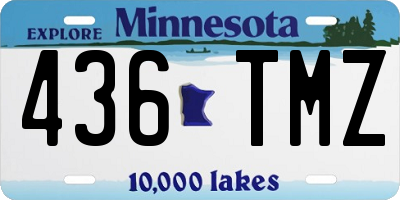 MN license plate 436TMZ