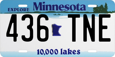 MN license plate 436TNE