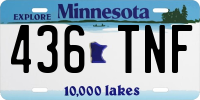 MN license plate 436TNF