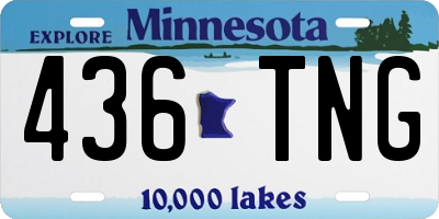 MN license plate 436TNG