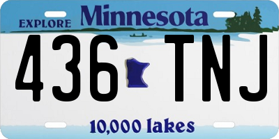 MN license plate 436TNJ