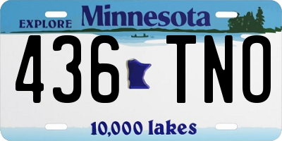 MN license plate 436TNO