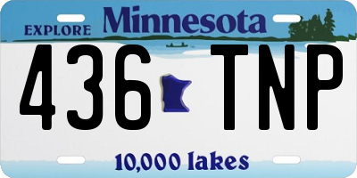 MN license plate 436TNP