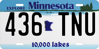 MN license plate 436TNU