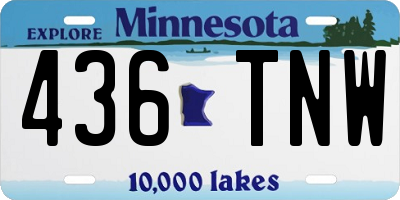 MN license plate 436TNW