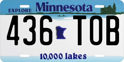 MN license plate 436TOB