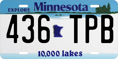 MN license plate 436TPB