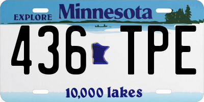 MN license plate 436TPE