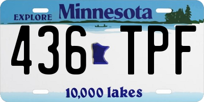 MN license plate 436TPF